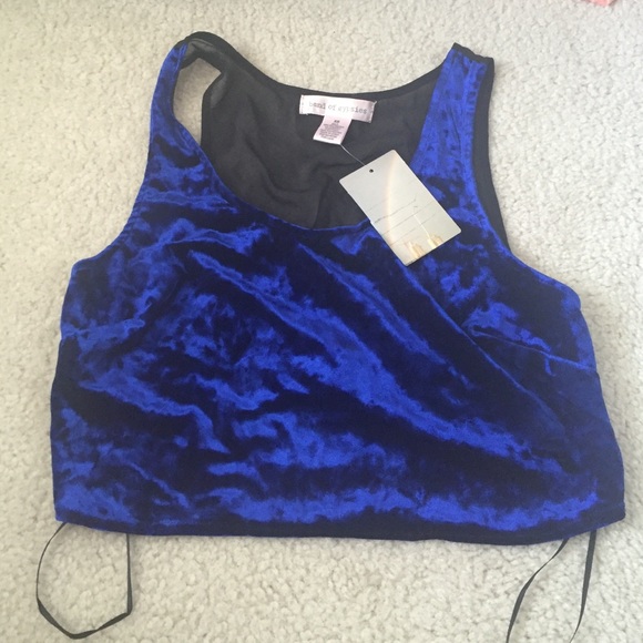 Velvet crop top