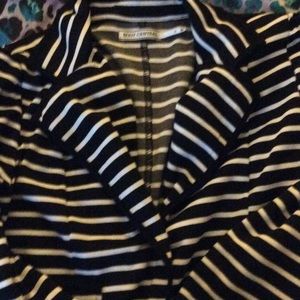 Black and whit striped blazer