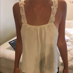 White sheer Stone Cold Fox tank top