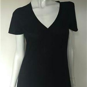 Lululemon Black V Neck Short Sleeve Tee Size 10