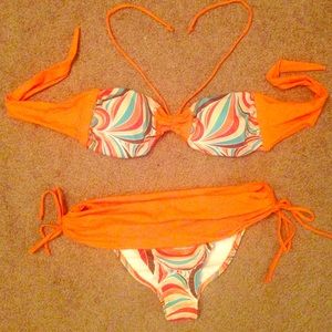 Hot Orange Bikini NWOT