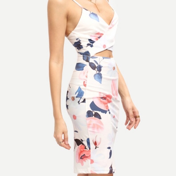 Spaghetti strap cut out sheath dress. Price firm - Picture 2 of 4