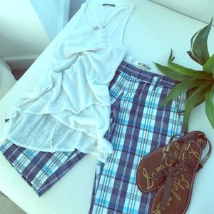 Roxy Plaid Bermuda Shorts