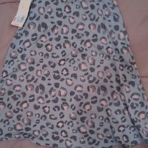 Grey leopard print lightweight skirt