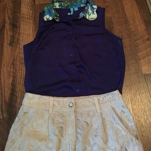 Electric blue tank top