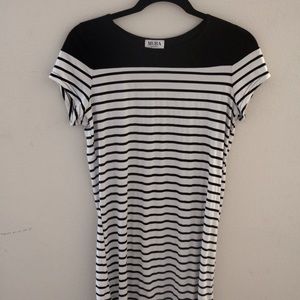Mura Boutique Striped Mini Dress