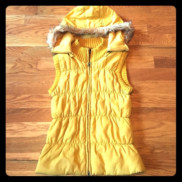 Mustard Colored Puffy Vest