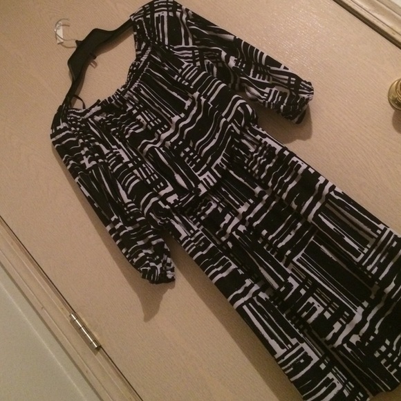 Black & White Printed Dress