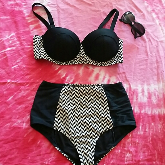 Sexy underwire high wasted bikini