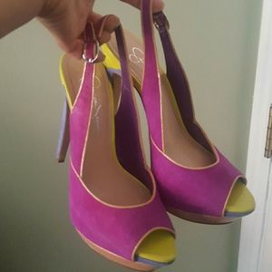 Jessica Simpson multi color heels