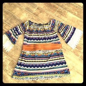 Beautiful Boho Lace Trimmed Tunic