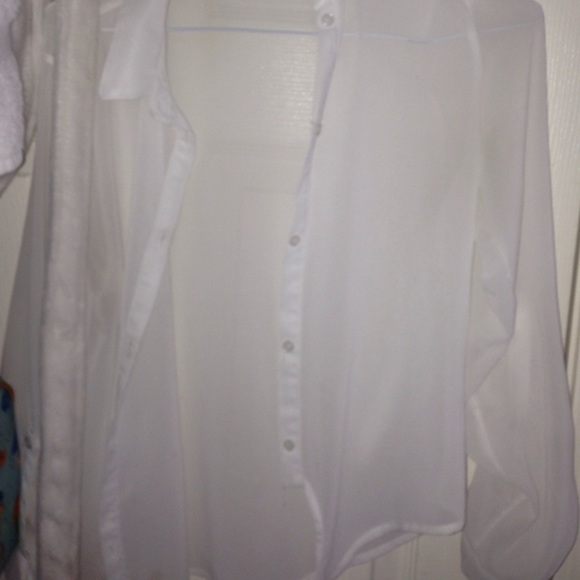 Sheer white blouse