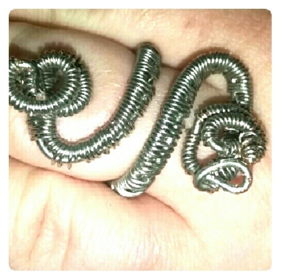 Handmade adjustable wire ring