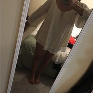 Jens Pirate Booth cream open shoulder tunic