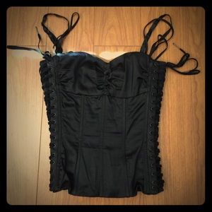 Dolce&Gabbana Black Lace up Corset