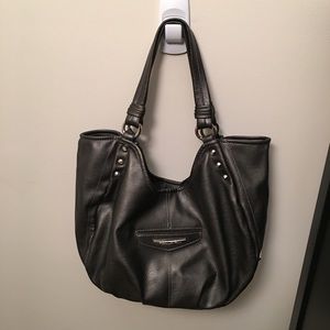 Charcoal Gray Metallic Kathy Van Zeeland Purse