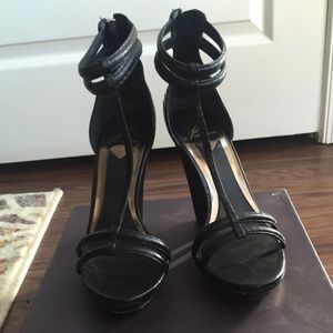 B Brian Atwood Pinkston Snake-Embossed Sandal