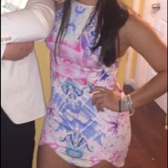 Multicolored mini dress