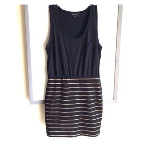Black tank dress - Relaxed top with fitted bottom