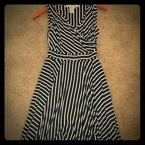 Max Studio navy and white sundress