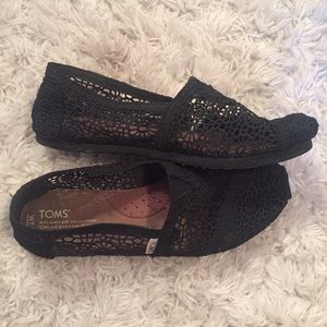 Black Crochet Toms