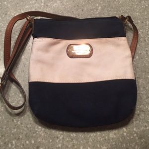 Navy and white Tommy Hilfiger cross body