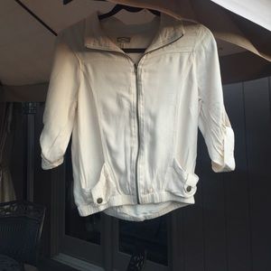 Off white zip up jacket