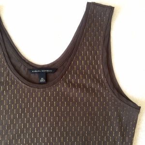 Banana Republic Tops - BR Brown Tank Top with Gold Embellishment Banana Republic Tops - BR Brown Tank Top with Gold Embellishment