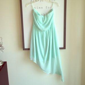 Express Mint Strapless Dress 👗