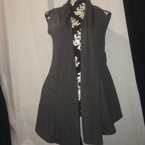 love culture gray cardigan