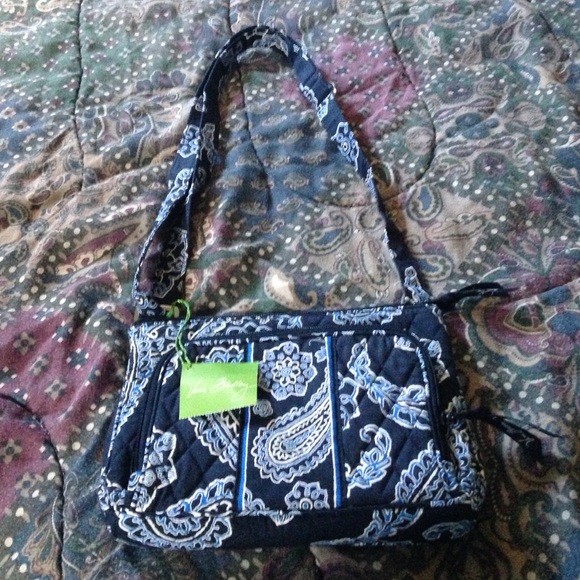 Vera Bradley Handbags - NWT Vera Bradley purse in blue bandana.