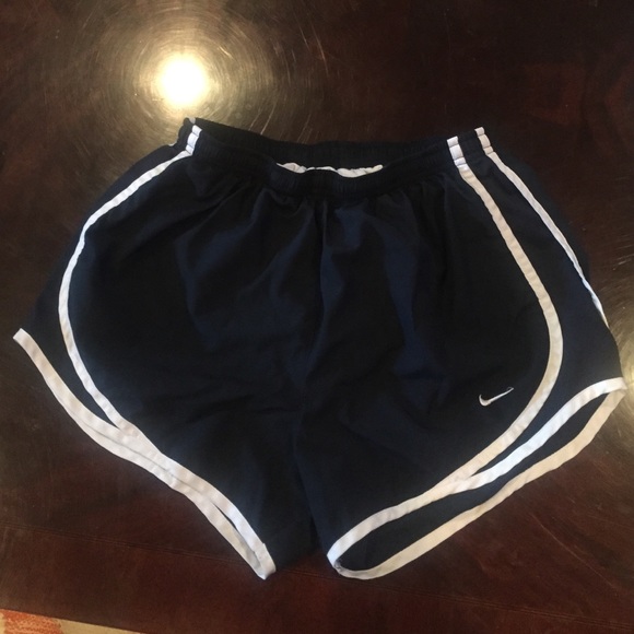 Navy Nike running shorts