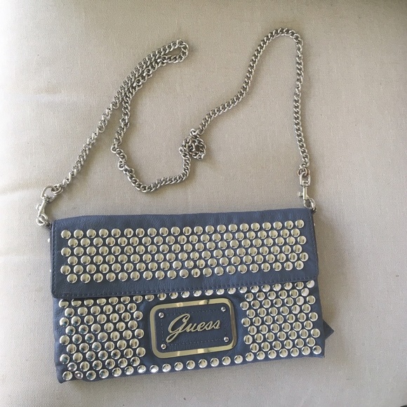 Gray studded Guess crossbody