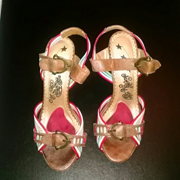 Naughty Monkey brown/multi color sandals