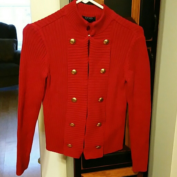 Chaps Petite Small Red Sweater - Picture 1 of 4