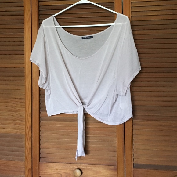 Brandy Melville Front-tie Crop Top