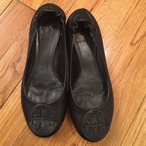 Tory Burch Reva Black Ballet Flats