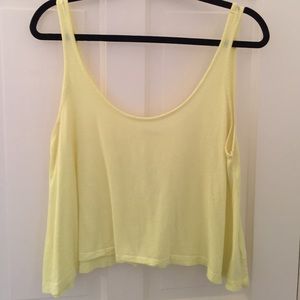 Neon yellow crop tank