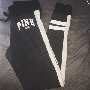 PINK grayish leggings with white sides!