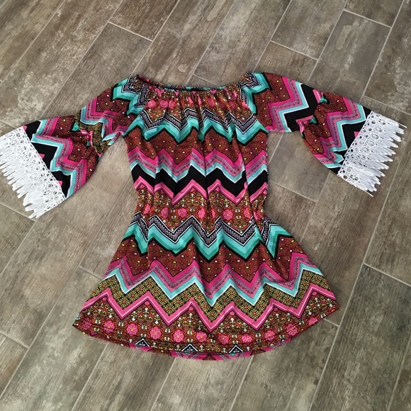 Boho Festival Lace Trimmed Tunic