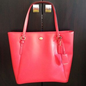 Coach Bags - Coach Red Saffiano Leather Tote Handbag & wallet Coach Bags - Coach Red Saffiano Leather Tote Handbag & wallet