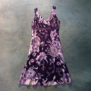 Silky purple paisley dress