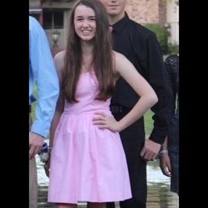 Lilly Pulitzer Pink Seersucker Strapless Dress