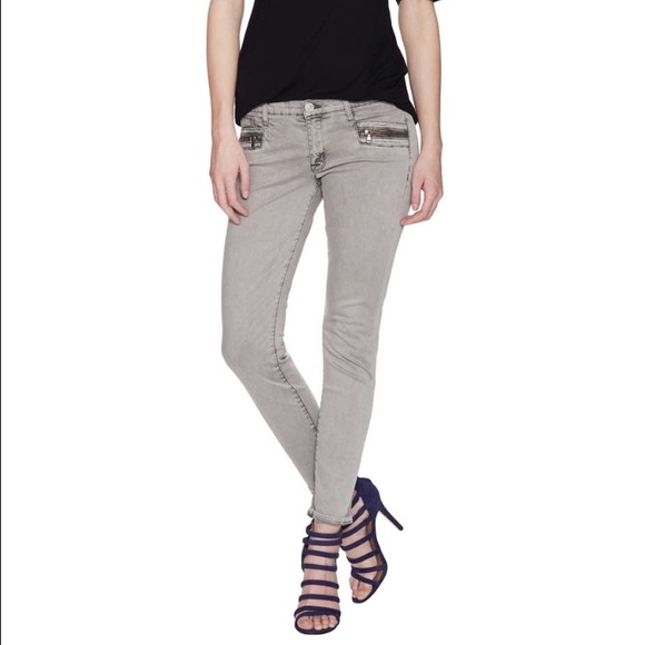 Hudson chimera zipper super skinny stretch Jean