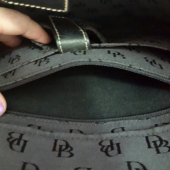 Vintage Monogrammed Print D&B Shopper - Picture 2 of 4