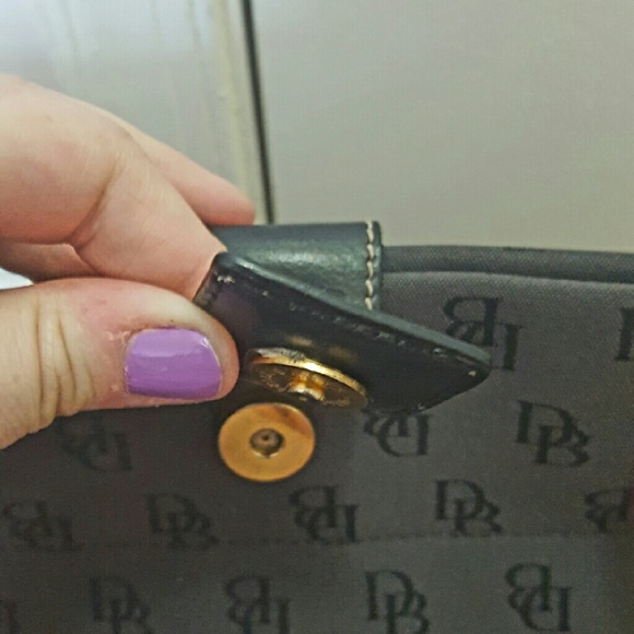 Vintage Monogrammed Print D&B Shopper - Picture 3 of 4