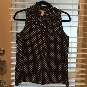 J. Crew Sleeveless Polka Dot Blouse J. Crew Sleeveless Polka Dot Blouse