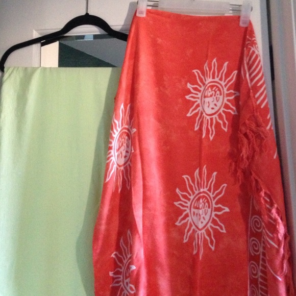 Host Pick! Fringed Sarong in GUC. Light green - Picture 2 of 3