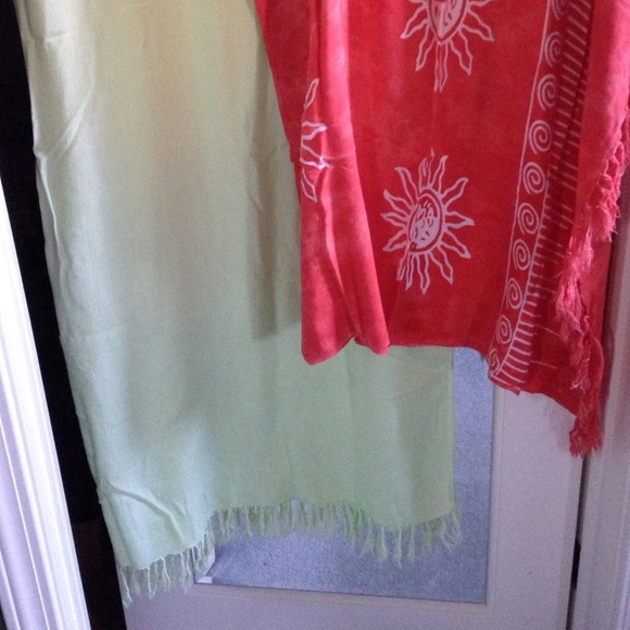 Host Pick! Fringed Sarong in GUC. Light green - Picture 3 of 3