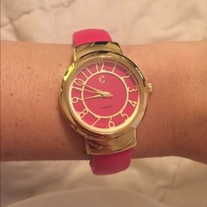 Hot pink watch cuff